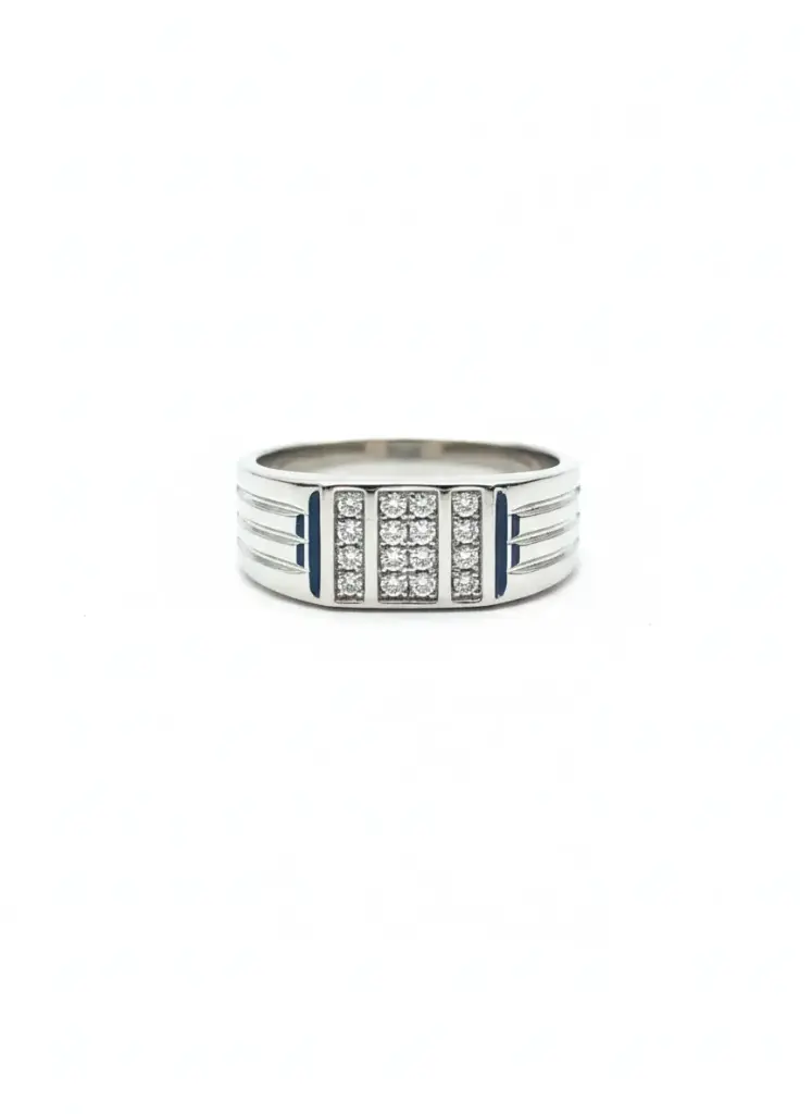 Golden Eternal Bliss Ring for Him Made With Pure 925 Silver