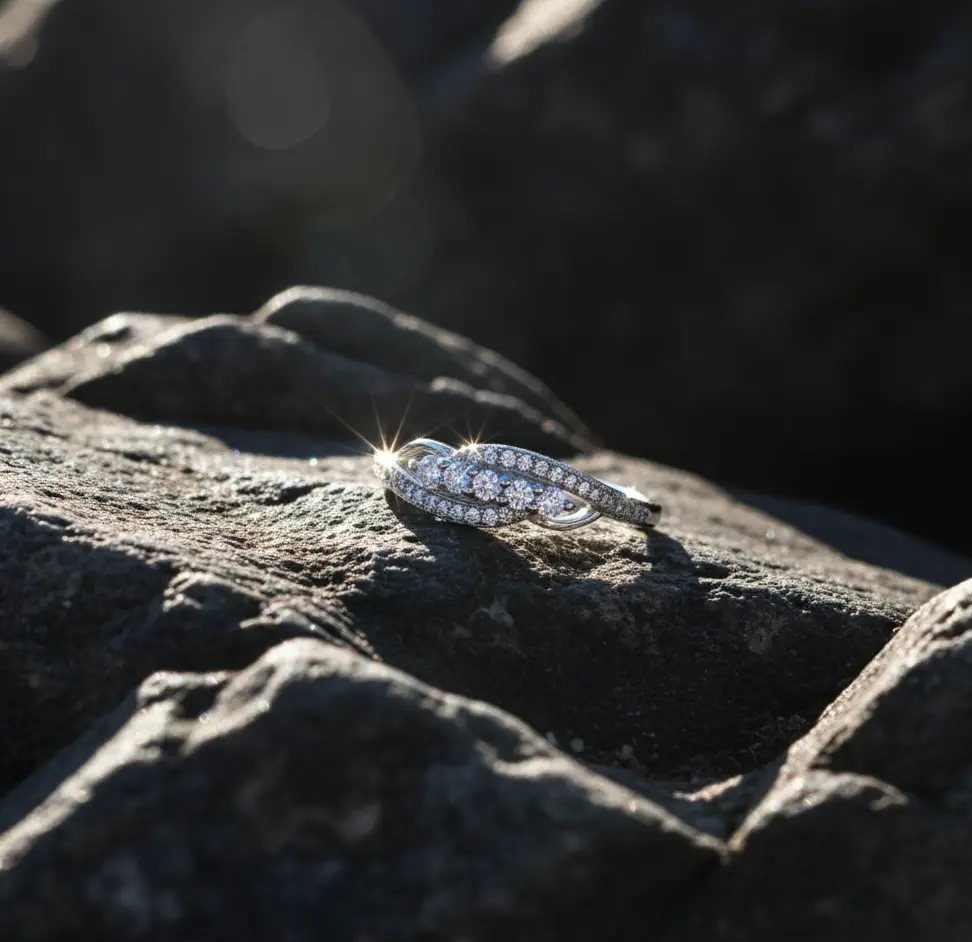 Silver Anemone Ring Made With Pure 925 Silver